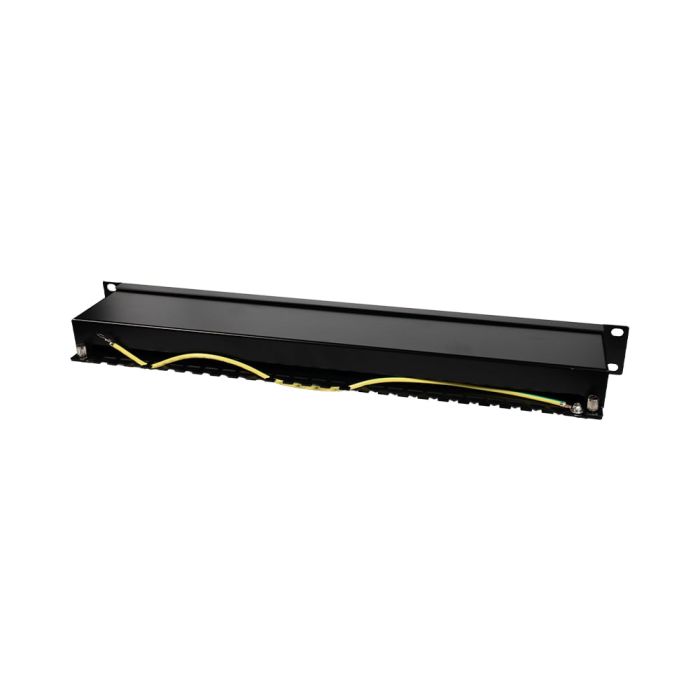 Патч-панель 24 порти NVC-PN-12/24 CAT5/CAT6 19" 1U екранована