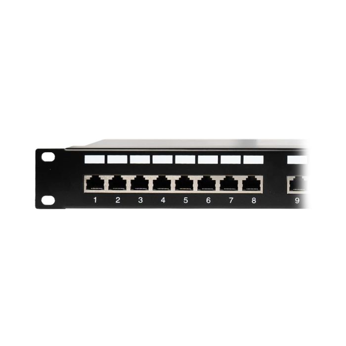 Патч-панель 24 порти NVC-PN-12/24 CAT5/CAT6 19" 1U екранована
