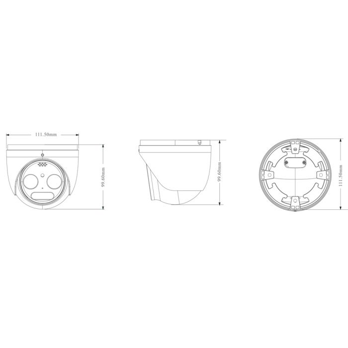 Тепловізійна IP-відеокамера TVT TD-5525E1-VT1(7/PE) Thermal 256*192 f=7mm Optical 5Mp f=8mm