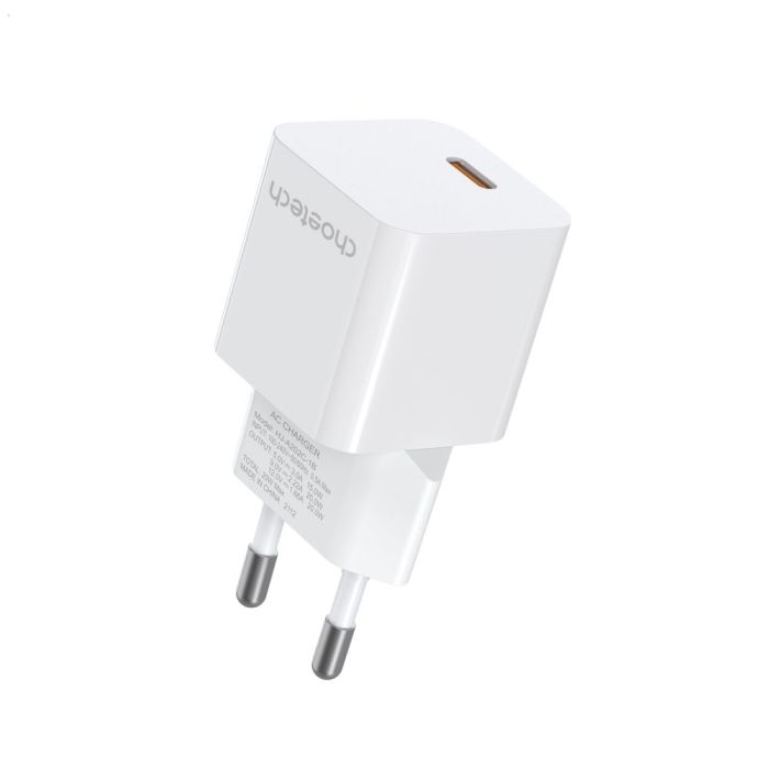 Мережевий зарядний пристрій Choetech PD5010 PD20W GAN USB-C White