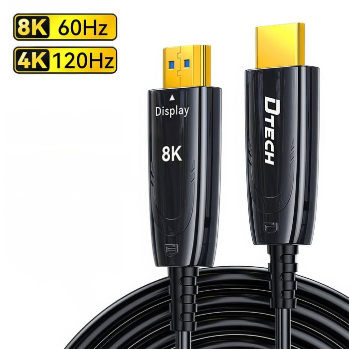 Кабель оптичний HDMI 2.1 100m Dtech DT-HOF8100