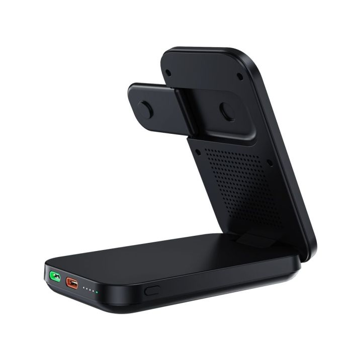 Повербанк з підставкою 10000mAh Choetech B750 Black QC3.0 PD3.0 бездротова зарядка смартфонів та Apple Watch