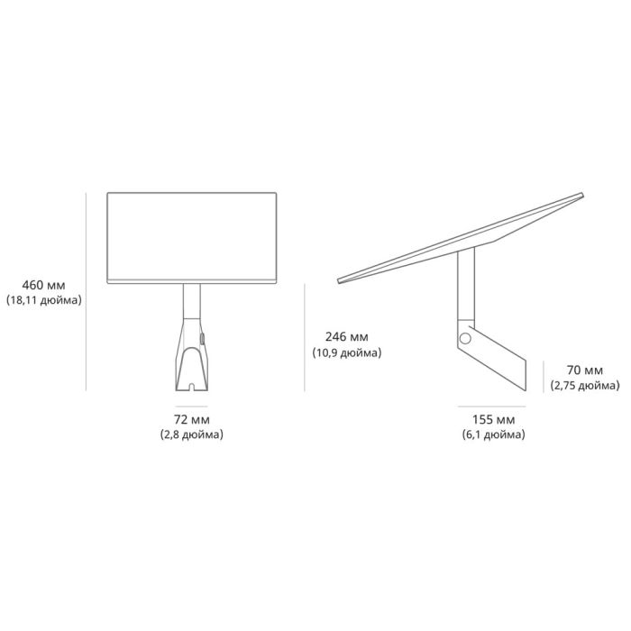 Настінне кріплення Starlink Standard Wall Mount до Starlink Gen3 REV4