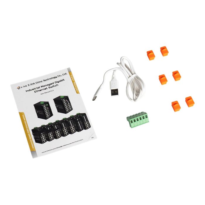 PoE-комутатор 14-портовий керований L2+ E-LINK ETH-IMC2408MP гігабітний з 8 портами PoE, 240W