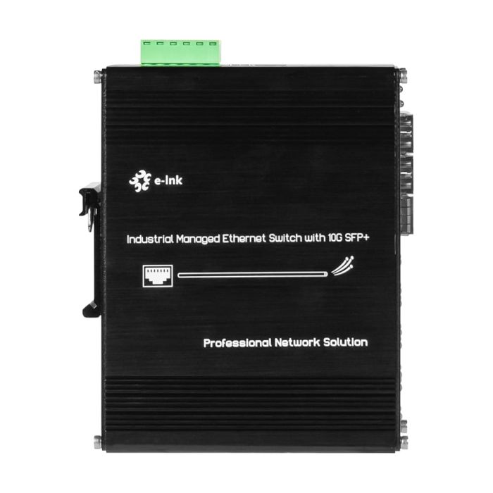 PoE-комутатор 14-портовий керований L2+ E-LINK ETH-IMC2408MP гігабітний з 8 портами PoE, 240W