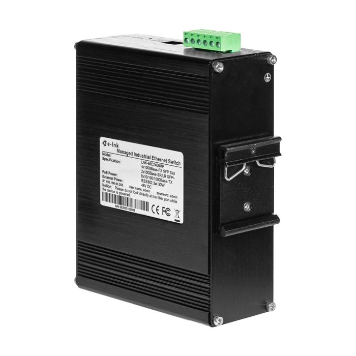 PoE-комутатор 14-портовий керований L2+ E-LINK ETH-IMC2408MP гігабітний з 8 портами PoE, 240W
