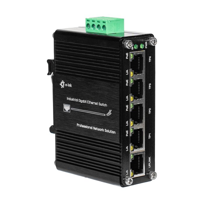 PoE-комутатор 5-портовий E-LINK LNK-IMC005GP з 4 портами PoE