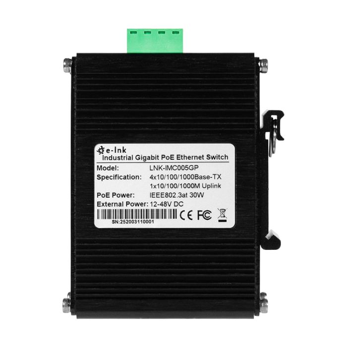 PoE-комутатор 5-портовий E-LINK LNK-IMC005GP з 4 портами PoE