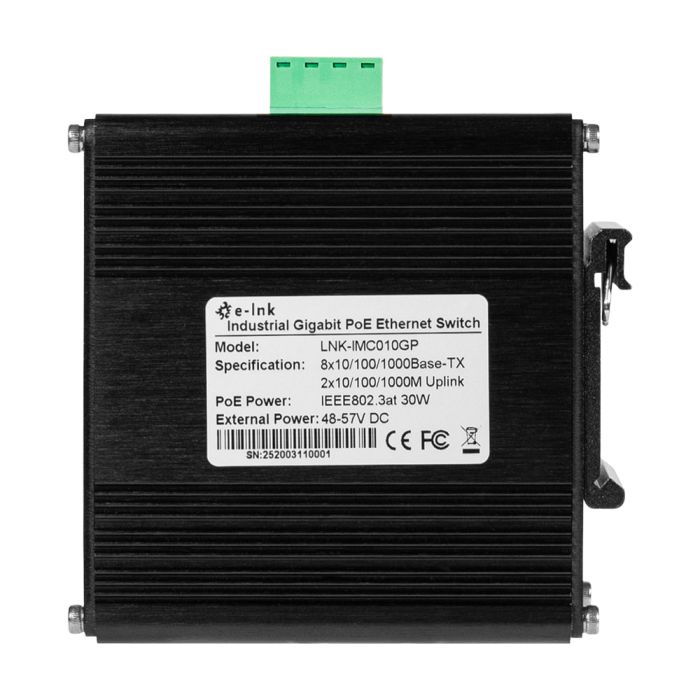 PoE-комутатор 10-портовий E-LINK LNK-IMC010GP з 8 портами PoE