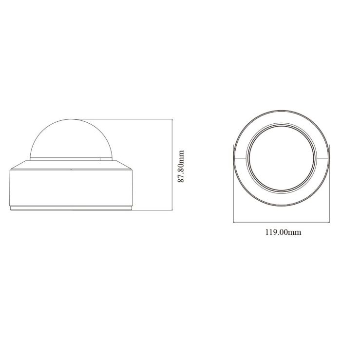 IP-відеокамера 4Mp TVT TD-9541S4-C(D/PE/AW2) f=2.8mm, ІЧ+LED-підсвічування, з мікрофоном