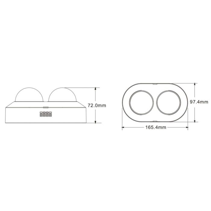 IP-відеокамера панорамна 4Mp TVT TD-9844E3B(D/PE/AR2) f=3.6mm, 2 мікрофони