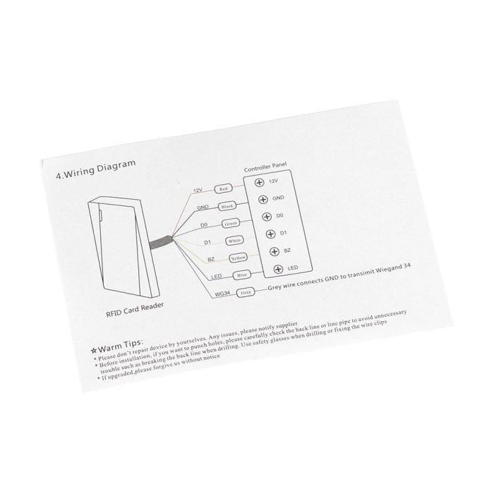 Зчитувач карт EM-Marine, HID та Mifare Trinix TRR-1108EHMW водонепроникний