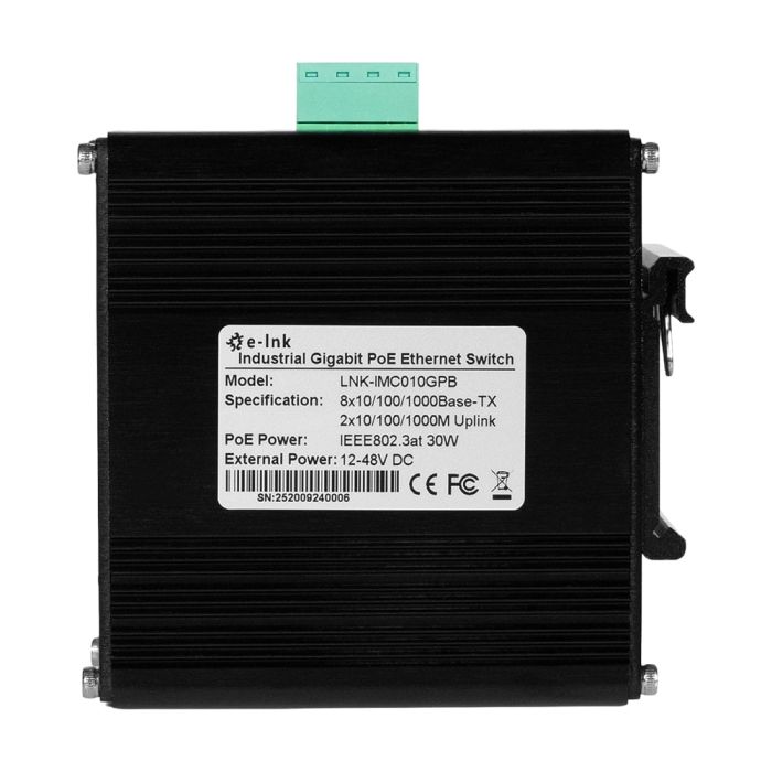 PoE-комутатор 10-портовий E-LINK LNK-IMC010GPB з 8 портами PoE