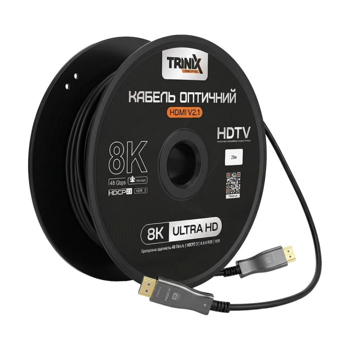 Кабель HDMI V2.1 оптичний 25м Trinix (AOC-HDMI8k-25m)