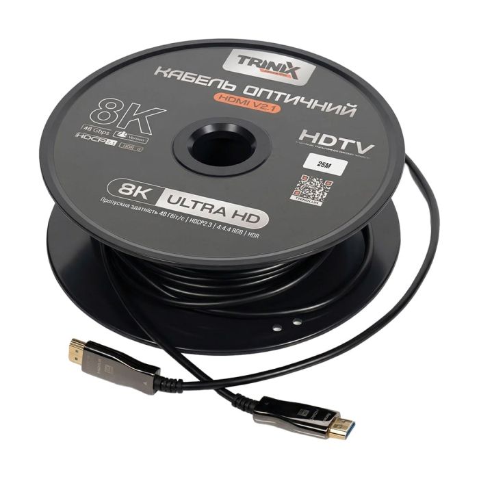 Кабель HDMI V2.1 оптичний 25м Trinix (AOC-HDMI8k-25m)