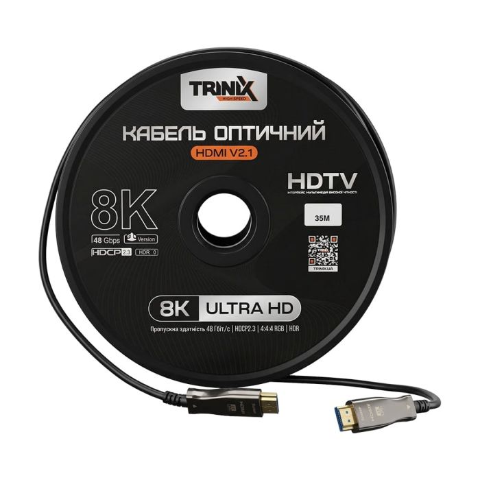 Кабель HDMI V2.1 оптичний 35м Trinix (AOC-HDMI8k-35m)