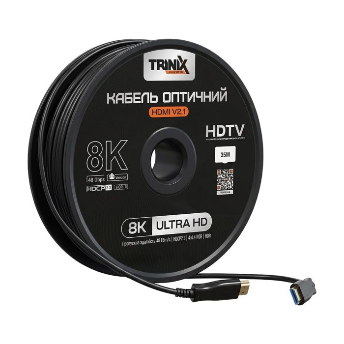 Кабель HDMI V2.1 оптичний 35м Trinix (AOC-HDMI8k-35m)