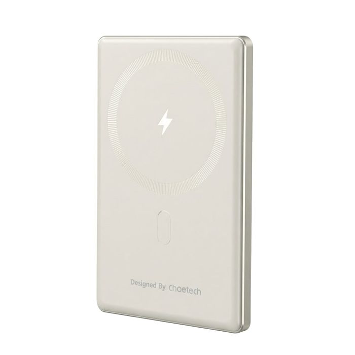 Повербанк 5000mAh Choetech B738 White QC3.0 PD3.0 бездротова магнітна зарядка