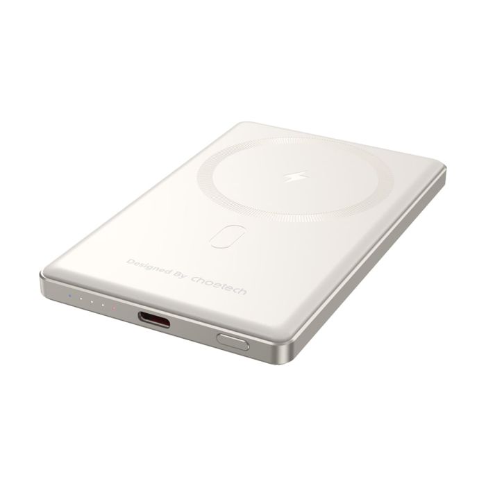 Повербанк 5000mAh Choetech B738 White QC3.0 PD3.0 бездротова магнітна зарядка