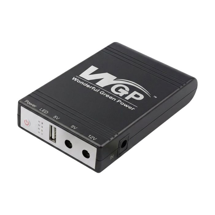Джерело безперебійного живлення Mini UPS WGP UPS1032 10400mAh 5V/9V/12V, Li-ion 4*2.6Ah, для роутера та оптичного терміналу