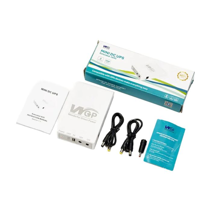Джерело безперебійного живлення Mini UPS WGP UPS103C 20000mAh 5V/12V/12V, Li-ion 4*5Ah, для роутера та оптичного терміналу