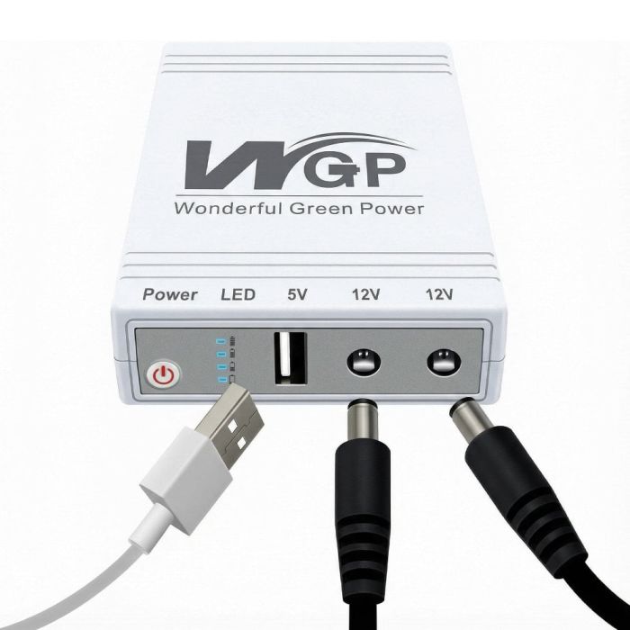 Джерело безперебійного живлення Mini UPS WGP UPS103C 20000mAh 5V/12V/12V, Li-ion 4*5Ah, для роутера та оптичного терміналу