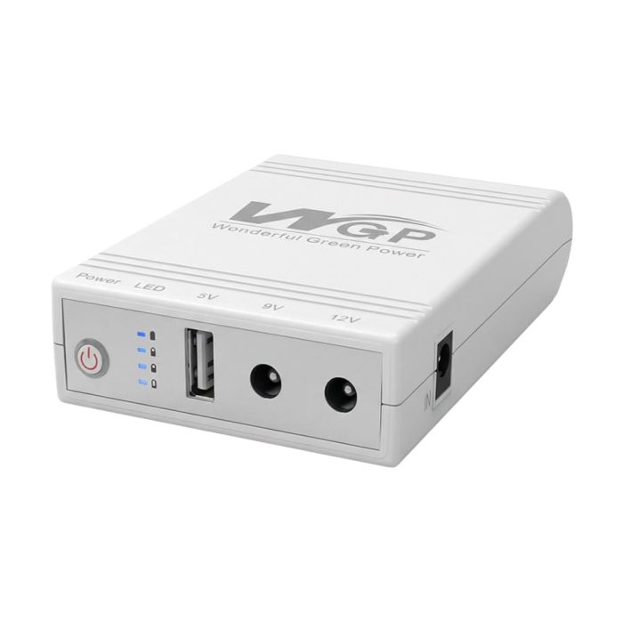 Джерело безперебійного живлення Mini UPS WGP UPS103A White 10400mAh 5V/9V/12V, Li-ion 4*2.6Ah, для роутера та оптичного терміналу