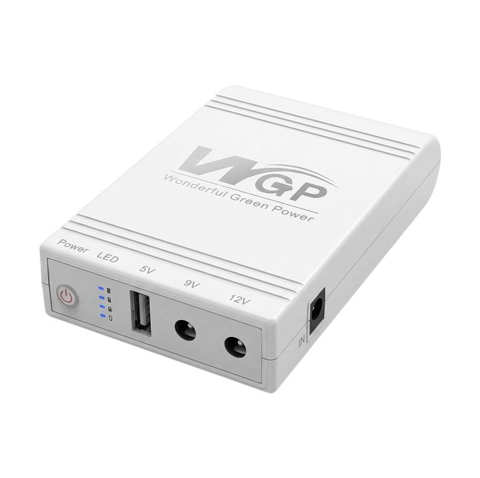 Джерело безперебійного живлення Mini UPS WGP UPS103A White 10400mAh 5V/9V/12V, Li-ion 4*2.6Ah, для роутера та оптичного терміналу