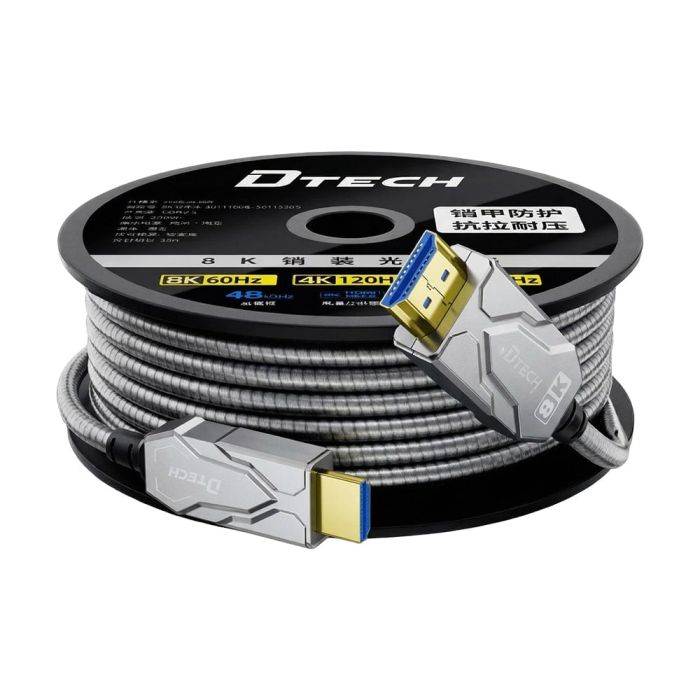 Кабель оптичний армований HDMI 2.1 70m Dtech DT-HF8070K