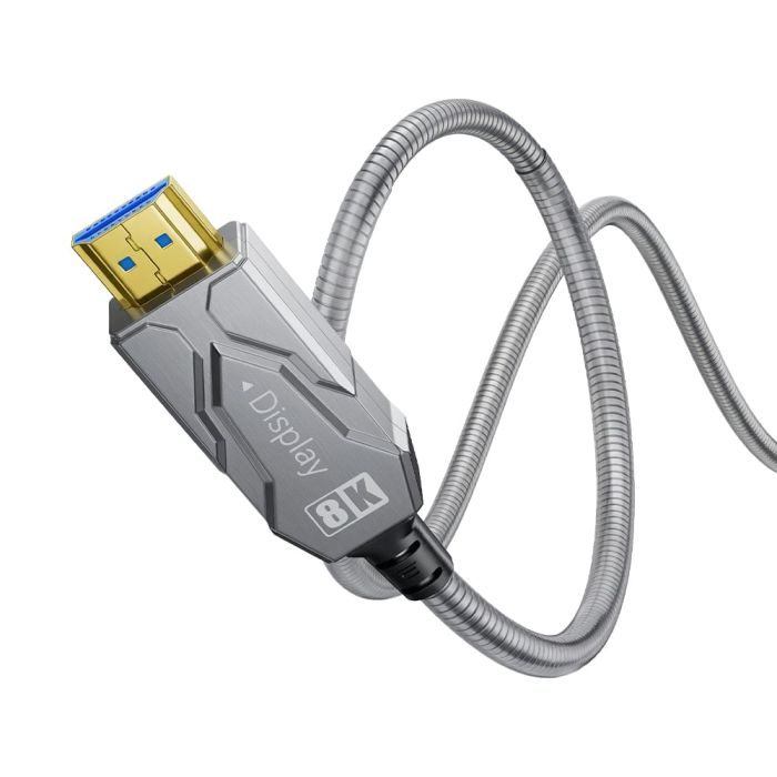 Кабель оптичний армований HDMI 2.1 80m Dtech DT-HF8080K