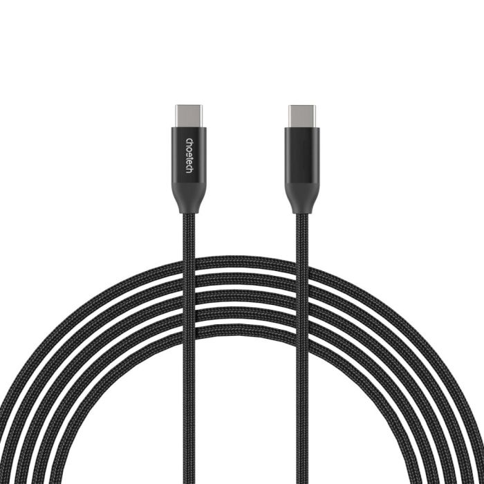 Кабель Choetech XCC-1035 Black USB-C to USB-C PD3.1 240W 1m