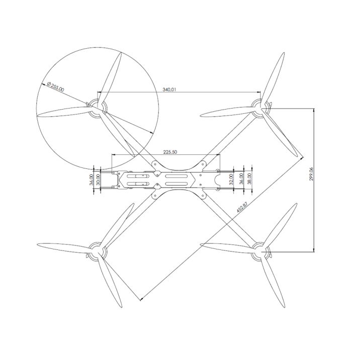 Карбонова рама для FPV-дрона Амага 10 дюймів, аналог рами iFlight Chimera CX10 ECO