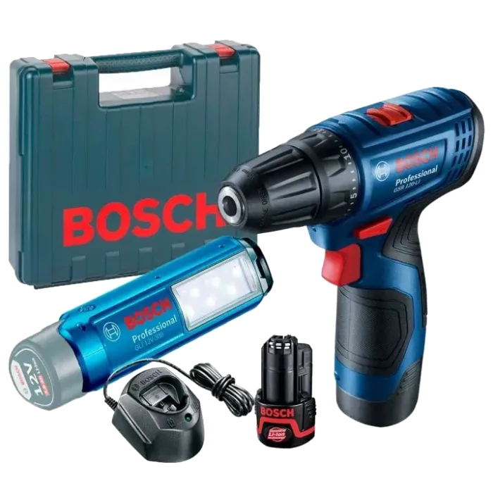 Bosch GSR 120-LI + GLI 12V-300 (06019G8004) Акумуляторний шурупокрут та ліхтарик