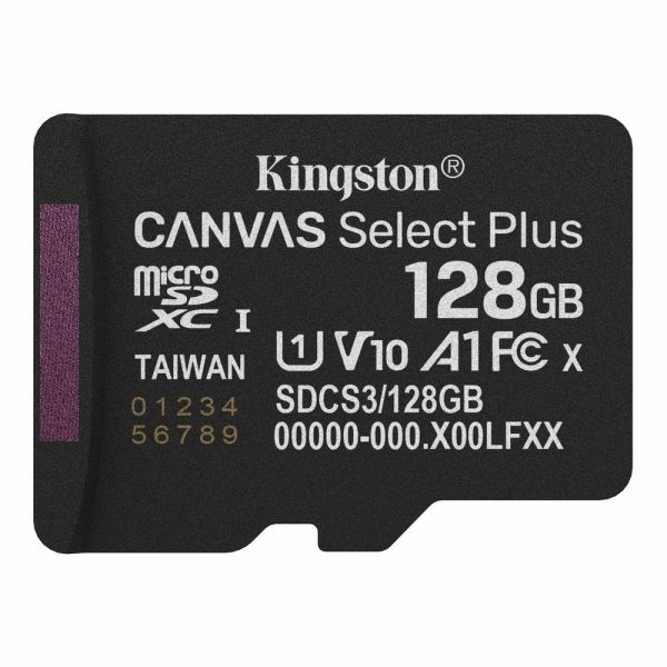 Карта пам'яті microSDXC Kingston 128Gb Canvas Select Plus Gen3 class 10 А1 UHS-I (SDCS3/128GBSP)