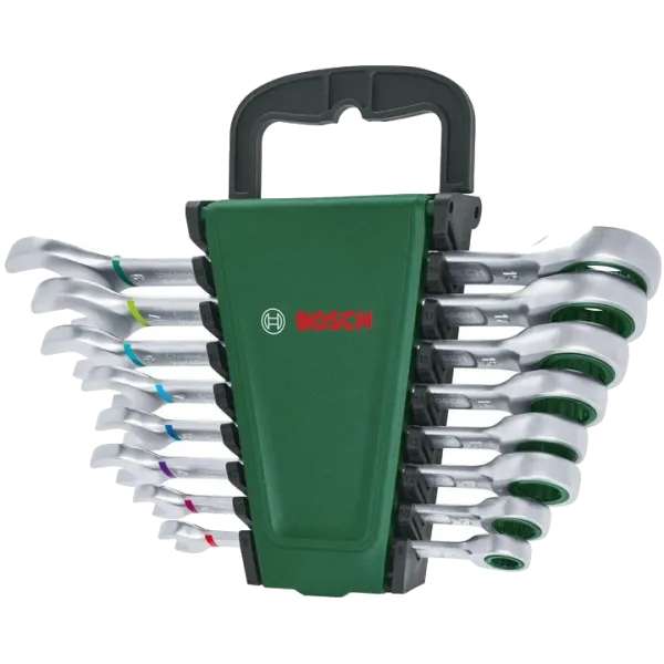 Bosch (1600A027PS) з тріскачкою 8 шт Набір ключів комбінованих