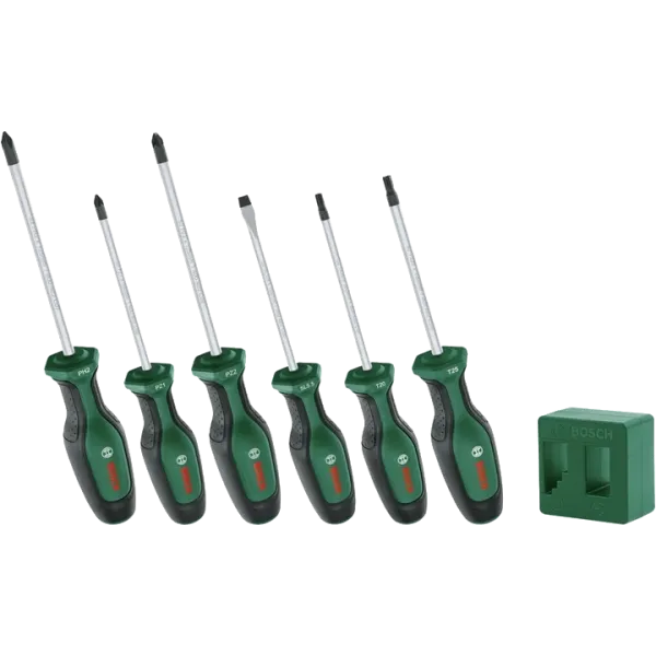 Bosch (1600A02W7L) PH/PZ/SL/Torx 6 шт + намагнічувач Набір викруток