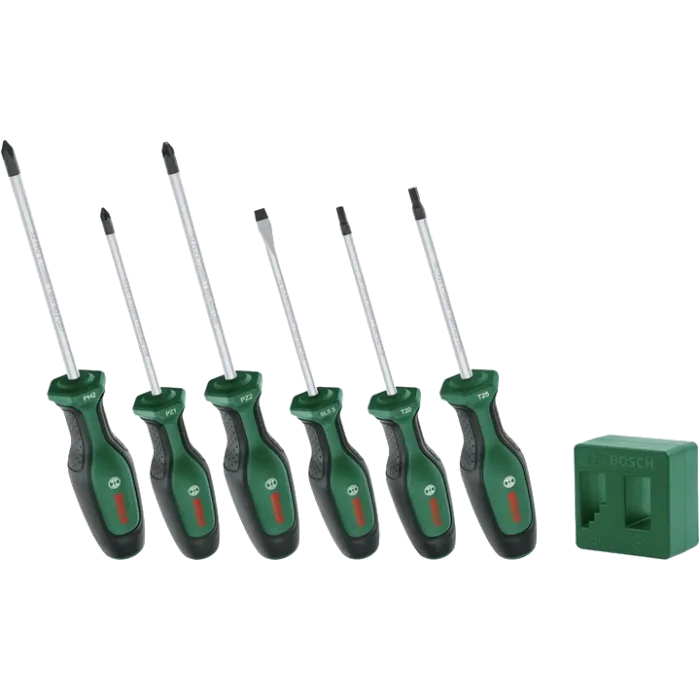 Bosch (1600A02W7L) PH/PZ/SL/Torx 6 шт + намагнічувач Набір викруток