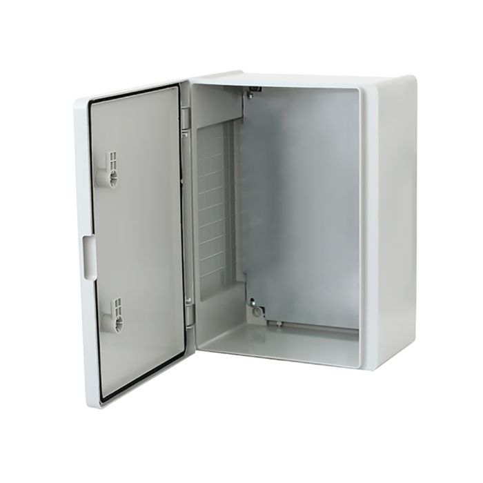 Щит ERKA 023 300 x 400 x 180 мм з монтажною панеллю і опаловими дверцятами