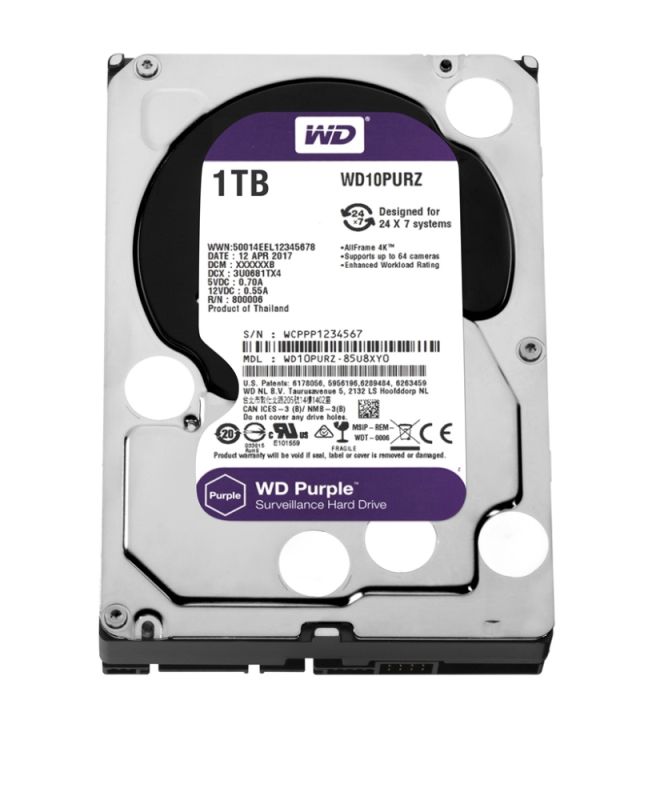 Жорсткий диск 1TB Western Digital WD10PURZ для відеоспостереження