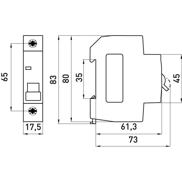 Автоматичний вимикач Lightwell MCB 1P 32A (DZ47-63 C32)