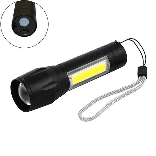 Ліхтар Police 511-XPE+COB, Li-Ion акум., zoom, ЗП microUSB
