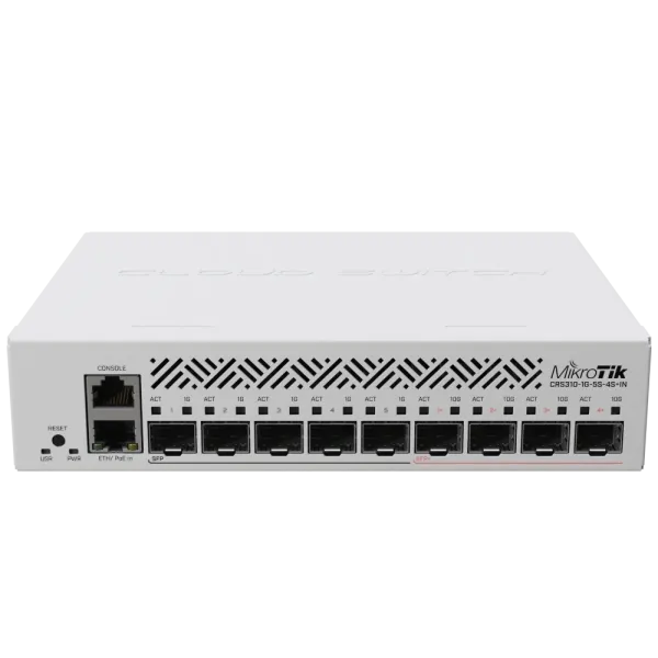 MikroTik CRS310-1G-5S-4S+IN 10G SFP+ Комутатор 9 портів керований