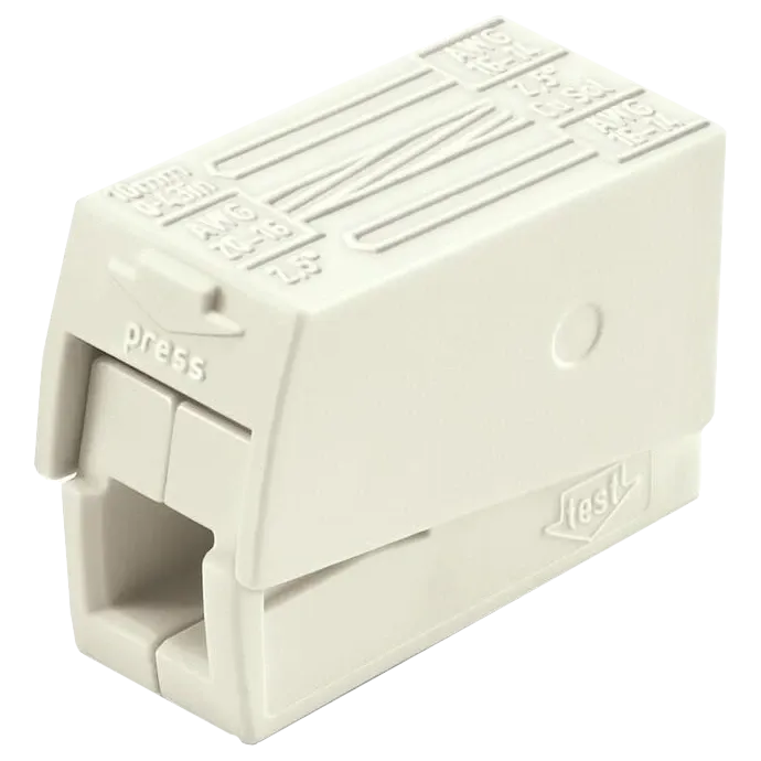 д/підключення освітл приладів 1,0-2,5мм2 (без пасти) Клема WAGO 224-112