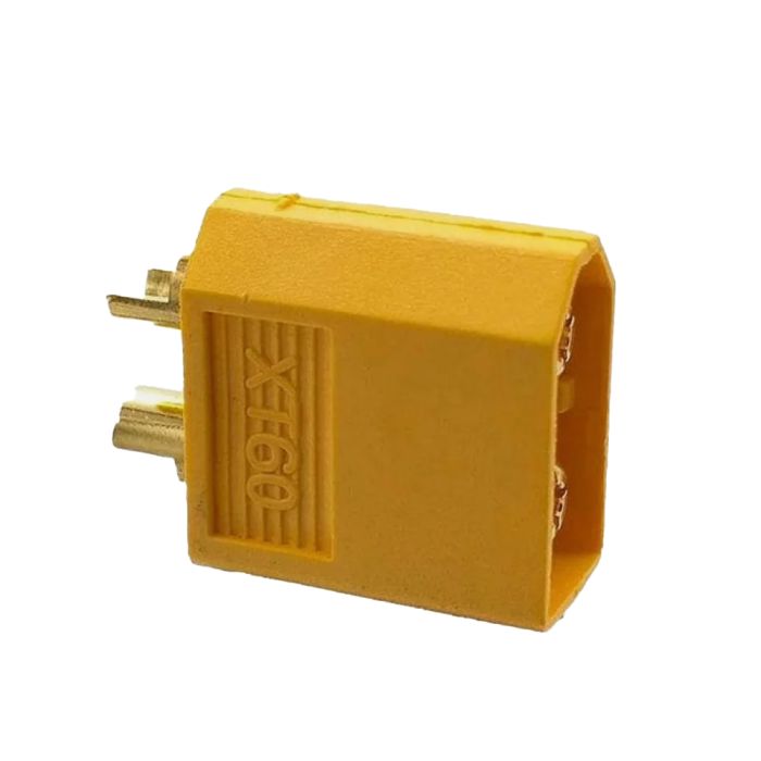 Роз'єм живлення XT60, 500В, 65А, 2-х контактний, комплект (штекер + гніздо) жовтий