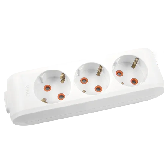 VIKO (90114300) колодка 3 гнізда з заземленням