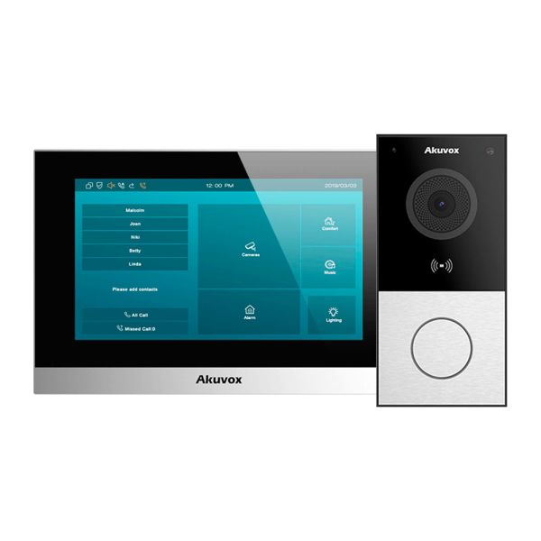 Комплект відеодомофону Akuvox E12W + Akuvox C313N