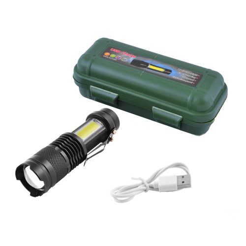 Ліхтар Police 525/8468-XPE+COB, Li-Ion акумулятор, zoom, ЗП microUSB, Box