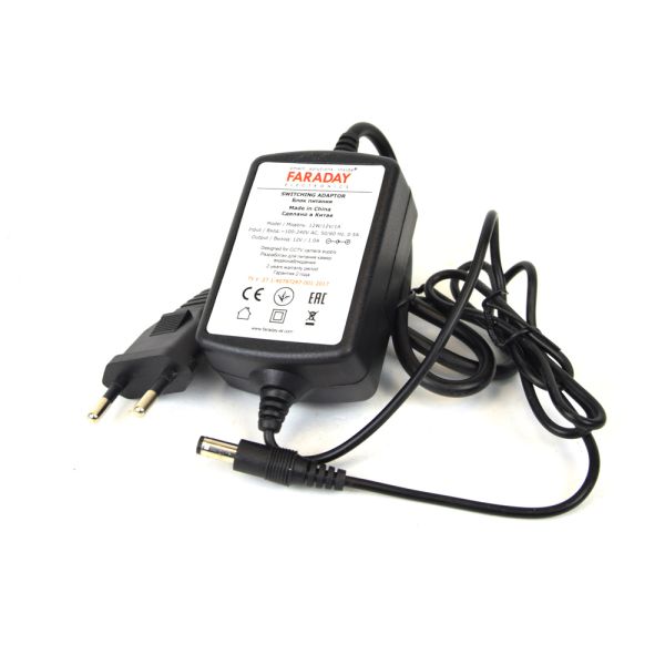 Блок живлення Faraday Electronics 12W/12V/1A (Довжина мережевого кабелю: 0.5 м, Довжина вихідного кабелю: 0.7 м)
