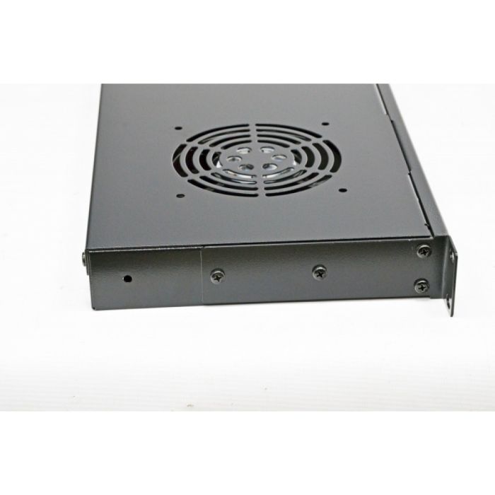 Блок 2-х вентиляторний 1U до шаф з вимикачем, чорний