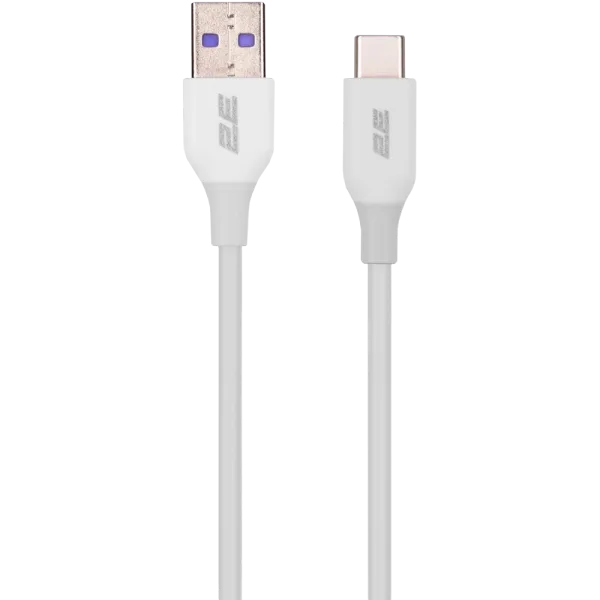 2E Type-C, Glow USB-A > USB-C Кабель заряджання/синхронізації 1м білий